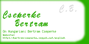cseperke bertram business card